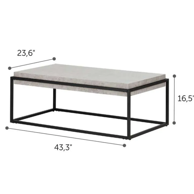 Modern Industrial Coffee Table - South Shore