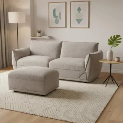 Modular Loveseat with Ottoman - 3 pcs