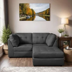 Modular Loveseat with Ottoman - 3 pcs