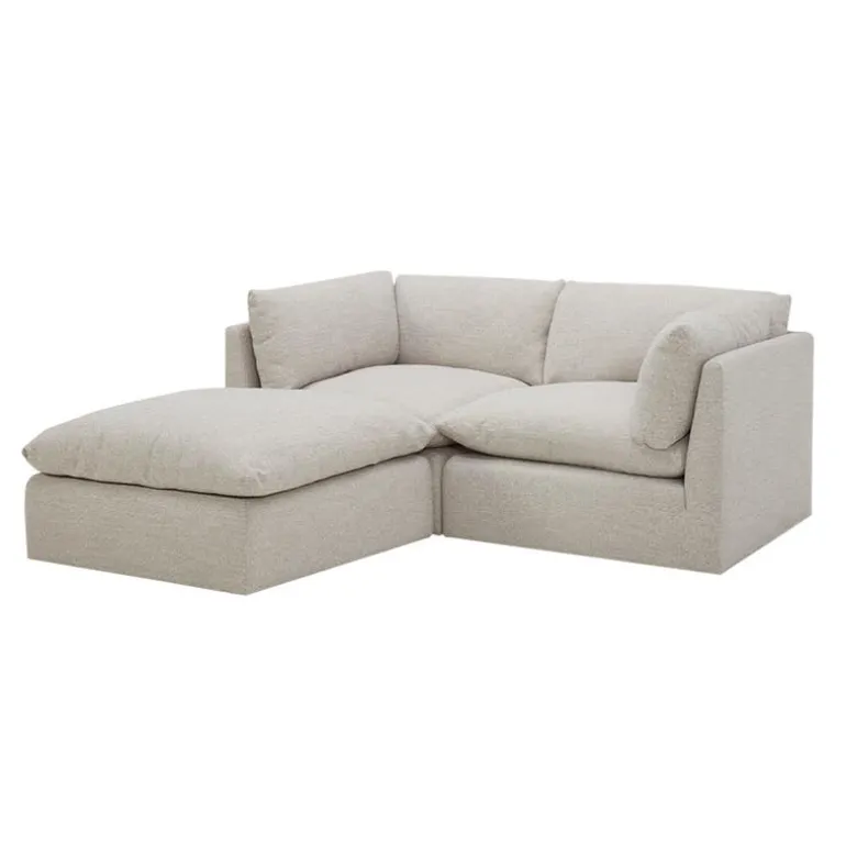 Modular Loveseat with Ottoman - 3 pcs