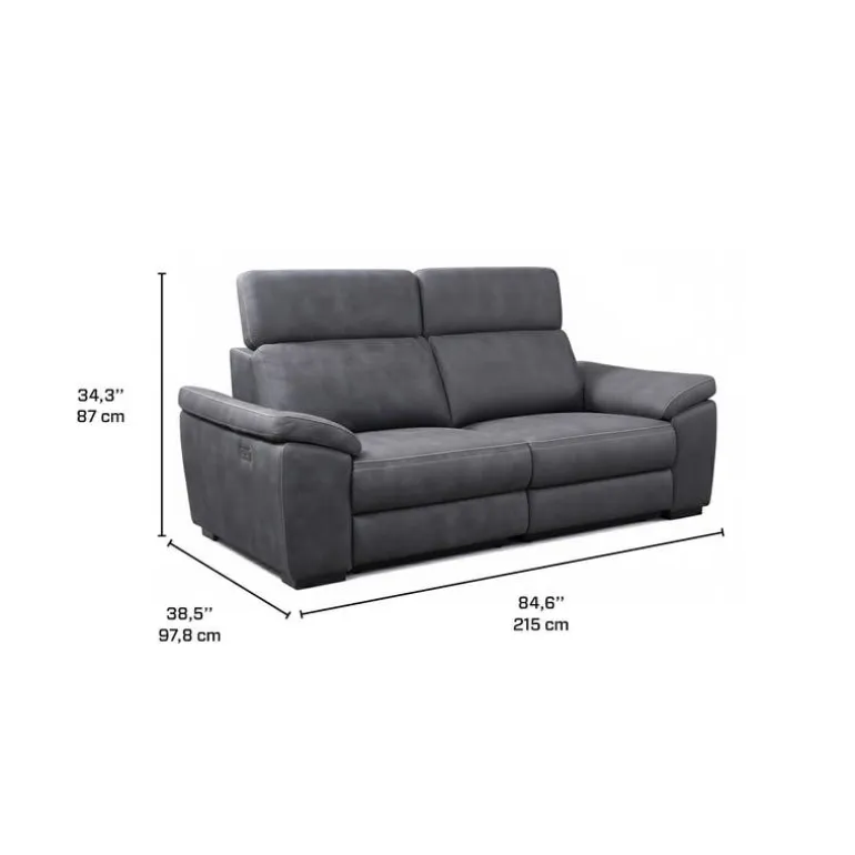Modular Power Reclining Loveseat with Adjustable Headrests - 2 pcs