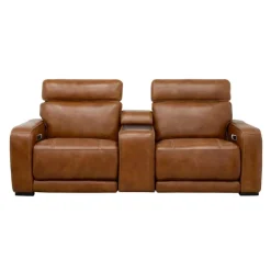 Modular Power Reclining Loveseat with Console, Built-In Speakers, Massage & Heat - 3 pcs
