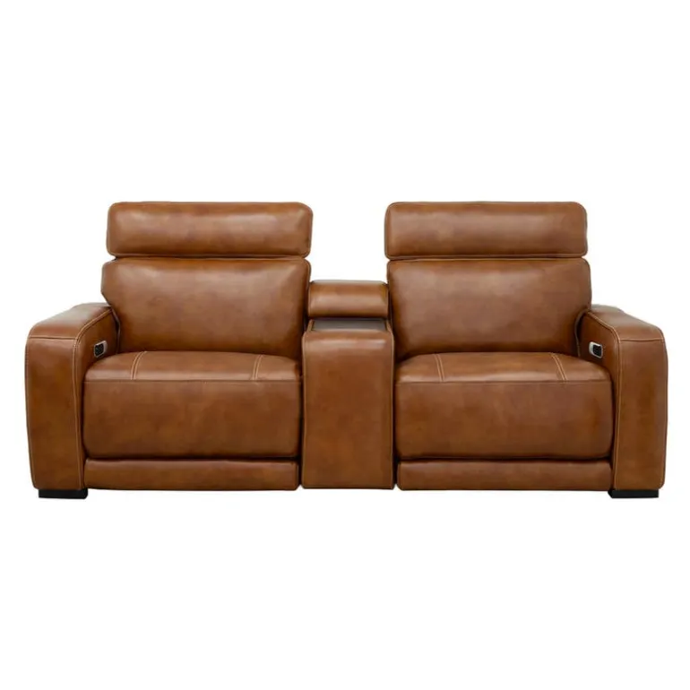 Modular Power Reclining Loveseat with Console, Built-In Speakers, Massage & Heat - 3 pcs
