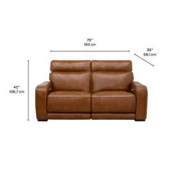 Modular Power Reclining Loveseat with Built-In Speakers, Massage & Heat - 2 pcs