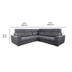 Modular Power Reclining Sectional with Adjustable Headrests - 5 pcs