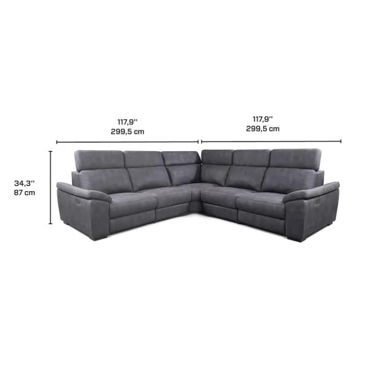 Modular Power Reclining Sectional with Adjustable Headrests - 5 pcs