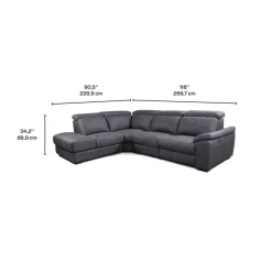 Modular Power Reclining Sectional with Adjustable Headrests - 4 pcs