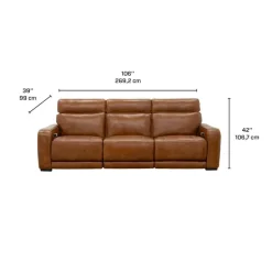 Modular Power Reclining Sofa with Built-In Speakers, Massage & Heat - 3 pcs