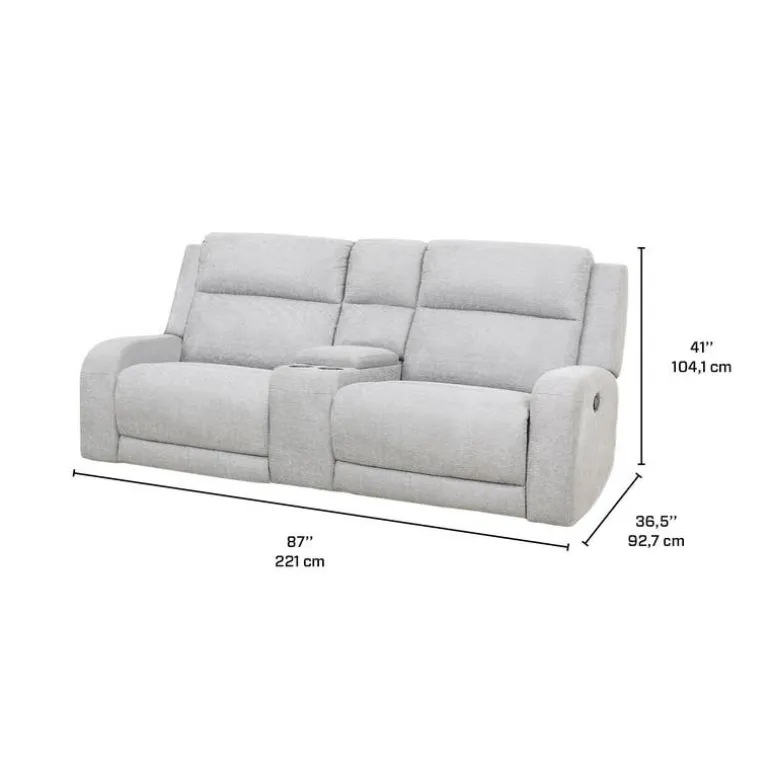 Modular Reclining Loveseat and Console with Storage and Cup Holders - 3 pcs
