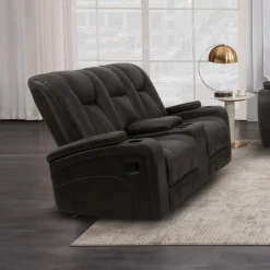 Modular Reclining Loveseat with Console - 3 pcs