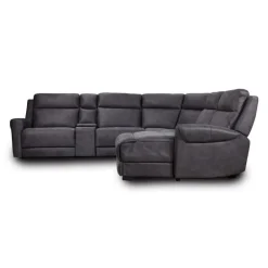 Modular Reclining Sectional, Fold-Down Seats, Chaise  with Storage, Console with Cup Holders, and USB/USB-C Ports - 6 pcs
