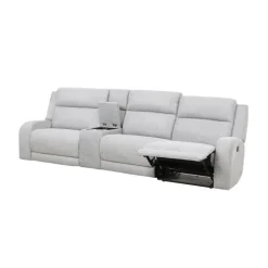 Modular Reclining Sofa and Console with Storage and Cup Holders - 4 pcs
