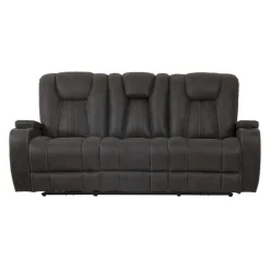 Modular Reclining Sofa with Drop-Down Backrest and Cup Holders - 3 pcs
