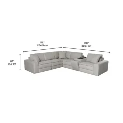 Modular Sectional and Console with Integrated Sound System – 6 pcs