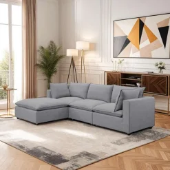 Modular Sectional with Ottoman - 4 pcs