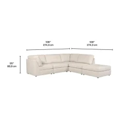 Modular Sectional with Ottoman - 5 pcs