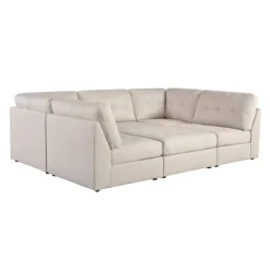 Modular Sectional with Ottoman - 6 pcs