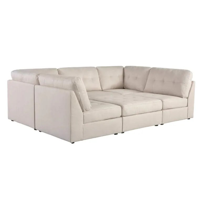 Modular Sectional with Ottoman - 6 pcs