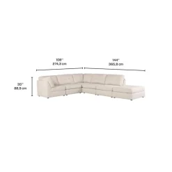 Modular Sectional with Ottoman - 6 pcs