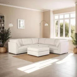 Modular Sectional with Ottoman - 6 pcs