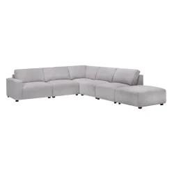 Modular Sectional with Ottoman Positioned to the Right Seat - 6 pcs
