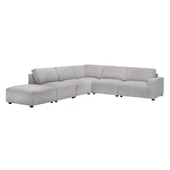 Modular Sectional with Ottoman Positioned to the Left Seat - 6 pcs