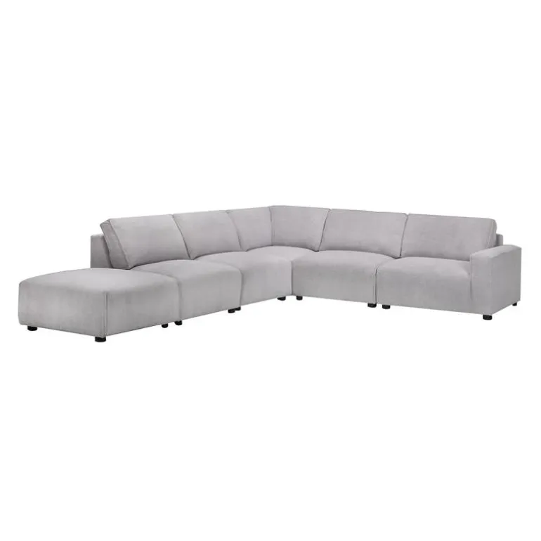 Modular Sectional with Ottoman Positioned to the Left Seat - 6 pcs