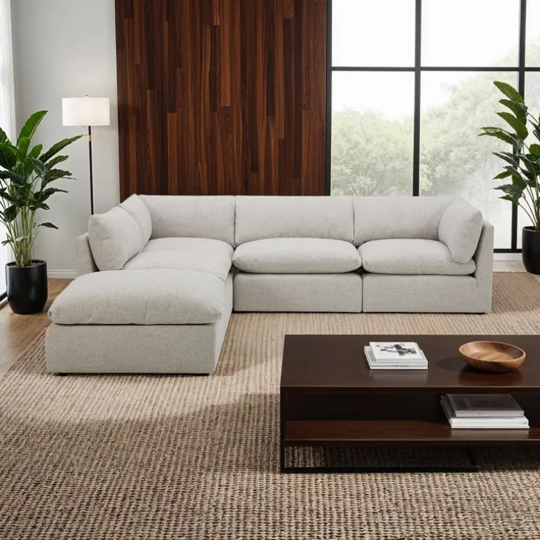Modular Sectional with Ottoman - 5 pcs