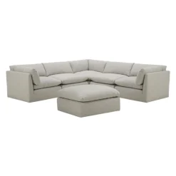 Modular Sectional with Ottoman - 6 pcs