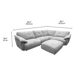 Modular Sectional with Ottoman - 5 pcs