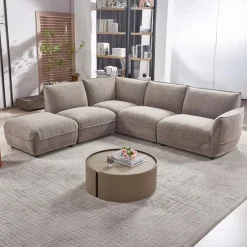 Modular Sectional with Ottoman - 5 pcs