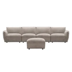 Modular Sofa with Ottoman - 5 pcs