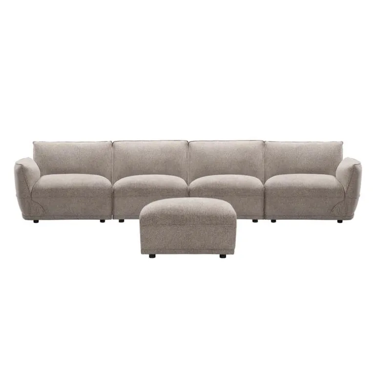 Modular Sofa with Ottoman - 5 pcs
