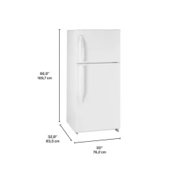 MOFFAT 18 Cu Ft 30 In Refrigerator White Top Freezer - MTE18GTKWW