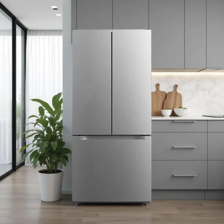 MOFFAT 18 Cu Ft 30 In Refrigerator Bottom Freezer, French door - MNE18DYTNFS