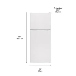MOFFAT 11.5 Cu Ft 24 In Refrigerator White Top Freezer - MPE12FGKLWW