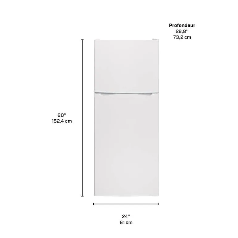 MOFFAT 11.5 Cu Ft 24 In Refrigerator White Top Freezer - MPE12FGKLWW