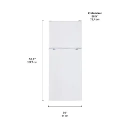 MOFFAT 11.5 Cu Ft 24 In Refrigerator White Top Freezer - MPE12FGKWW