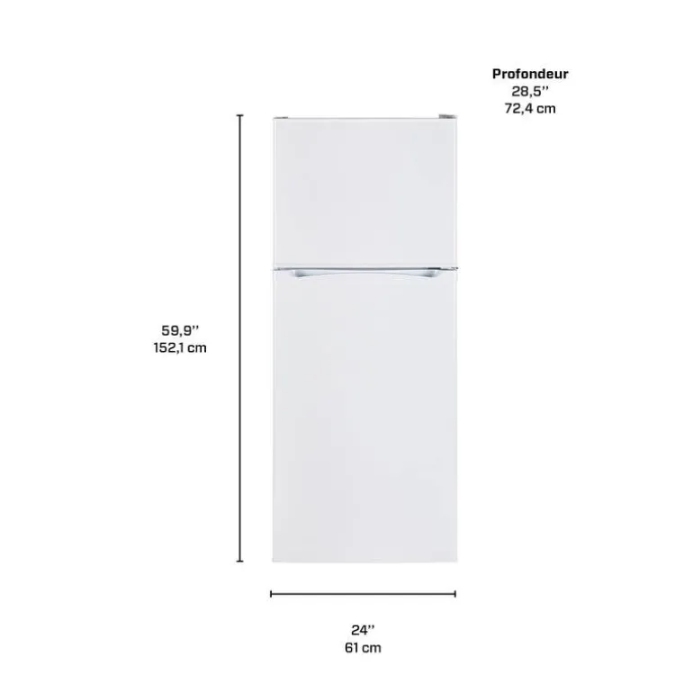 MOFFAT 11.5 Cu Ft 24 In Refrigerator White Top Freezer - MPE12FGKWW