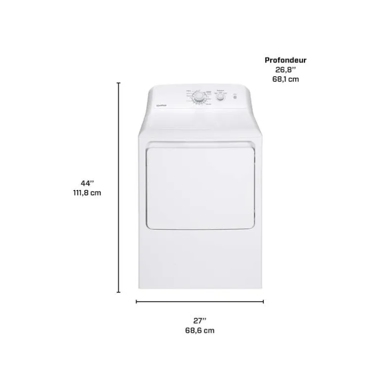 MOFFAT Dryer Front-Load White 27" - MTX22EBMRWW