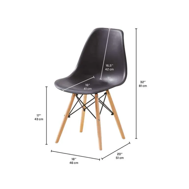 Moulded Chairs (Set of 2) - Black