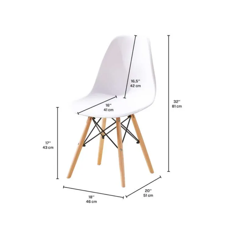 Moulded Chairs (Set of 2) - White