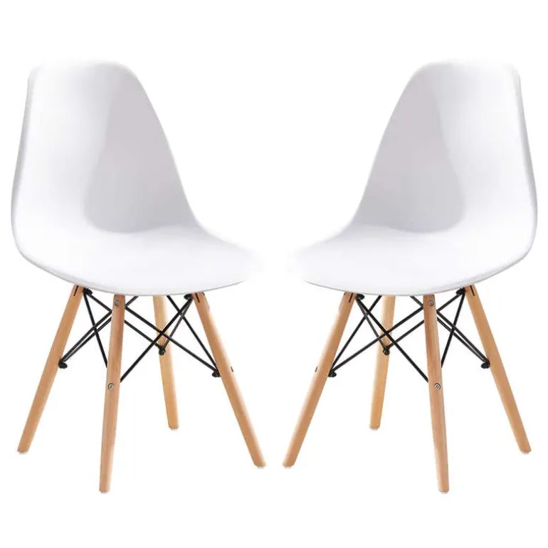 Moulded Chairs (Set of 2) - White