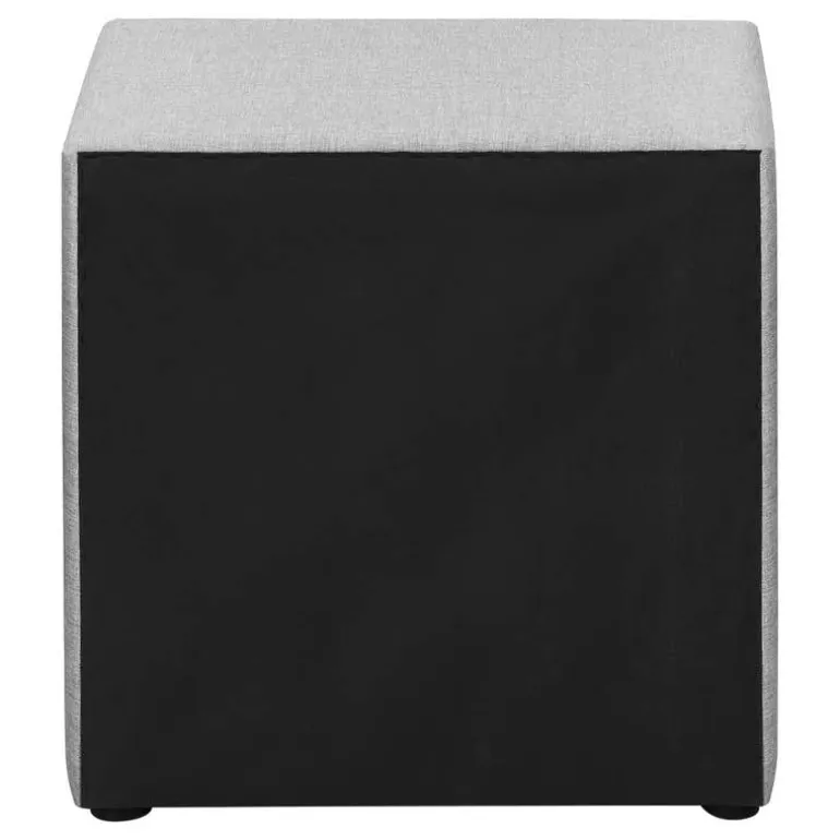 Nightstand - upholstered / 2 storage drawers - 21"h - grey linen-look - Monarch