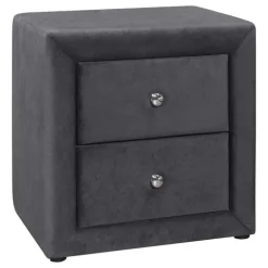 Nightstand - upholstered / 2 storage drawers - 21