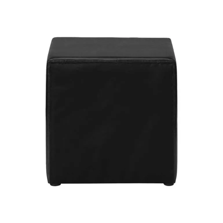 Nightstand - upholstered / 2 storage drawers - 21"h - black leather-look - Monarch