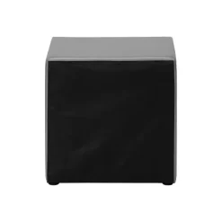 Nightstand - upholstered / 2 storage drawers - 21"h - grey leather-look - Monarch