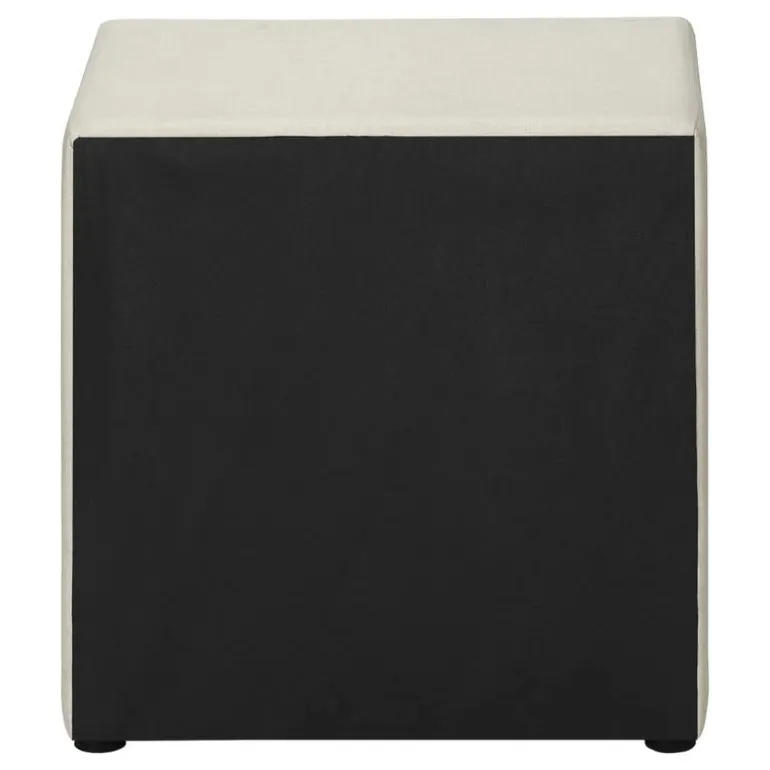 Nightstand - upholstered / 2 storage drawers - 21"h - beige linen-look - Monarch