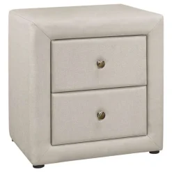 Nightstand - upholstered / 2 storage drawers - 21
