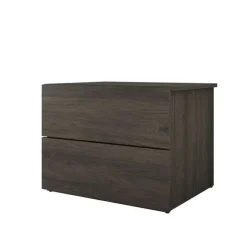 Nightstand, 2-Drawer, Bark Grey - Nexera